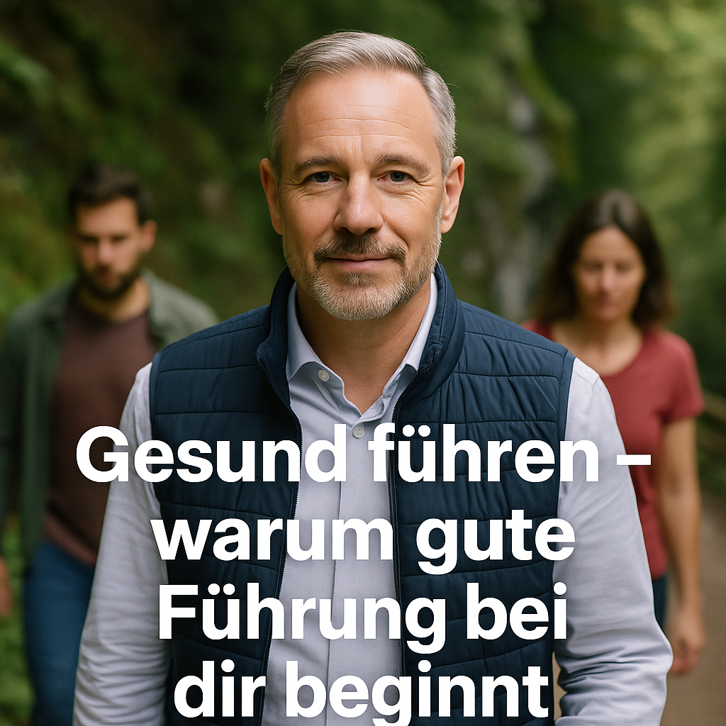 Coach Volker Ehmann in der Natur mit Führungskräften – gesunde Führung beginnt mit dem ersten Schritt zu dir selbst