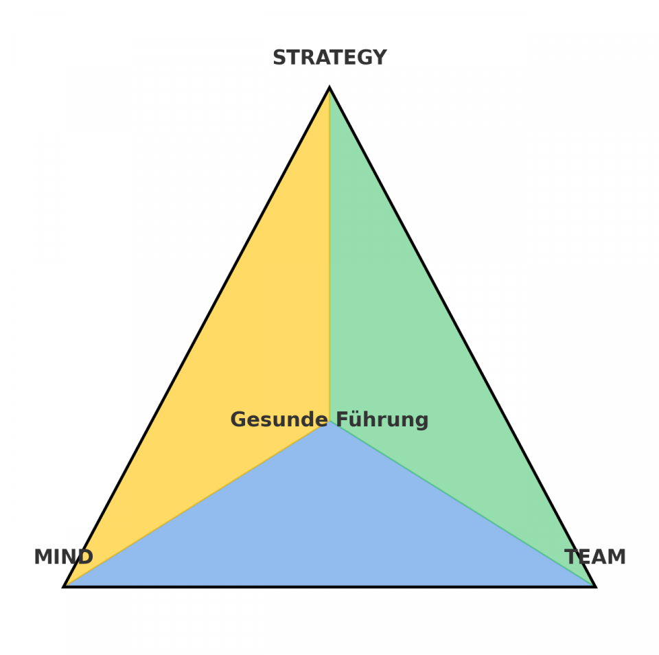 Dreiecksmodell MIND – TEAM – STRATEGY
